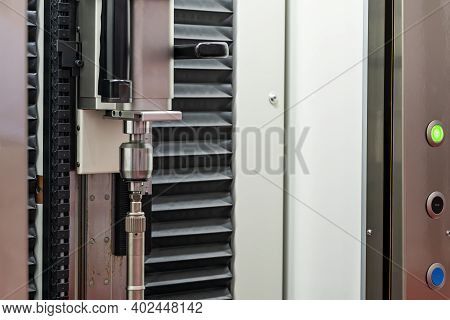 Automobile Part During Setup On Rotate Chuck Of High Technology And Precision Measuring Machine For 