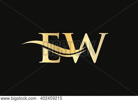 Modern Ew Logo Design For Business And Company Identity. Creative Ew Letter With Luxury Concept.