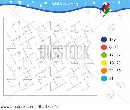 Coloring Book For Children, Color The Shape According To The Number Of Dots. Vector Illustration