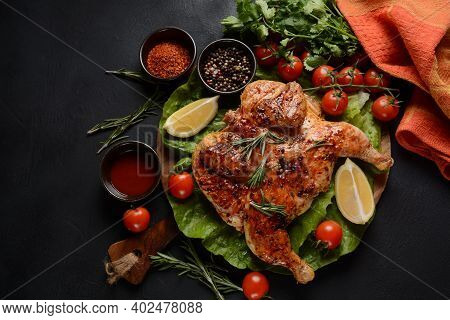 Grilled Fried Roast Chicken Tabaka .georgian Cuisine
