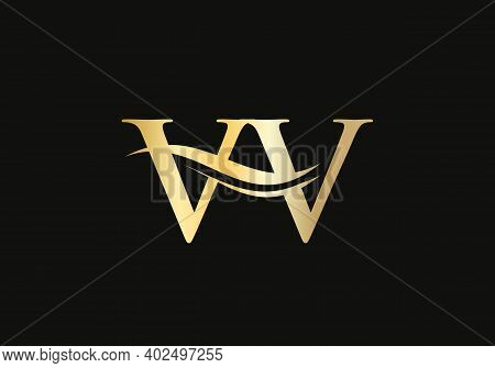 Initial Vv Letter Logo With Creative Modern Business Typography Vector Template. Creative Abstract L