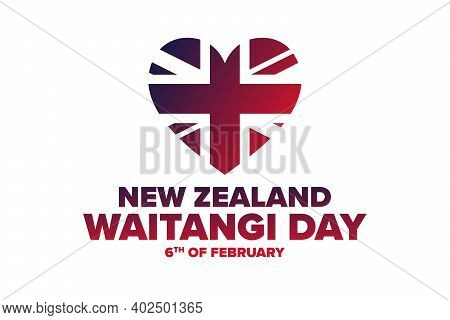 Waitangi Day. New Zealand. 6th Of February. Holiday Concept. Template For Background, Banner, Card, 