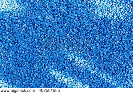 Blue Pallet Polymer Isolated On White Background. Polymer Plastic.