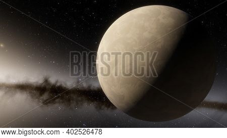 Planets And Galaxy, Science Fiction Illustration. Beauty Of Deep Space. Billions Of Galaxy In The Un