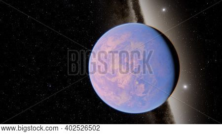 Planets And Galaxy, Science Fiction Illustration. Beauty Of Deep Space. Billions Of Galaxy In The Un