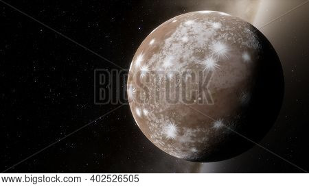 Planets And Galaxy, Science Fiction Illustration. Beauty Of Deep Space. Billions Of Galaxy In The Un
