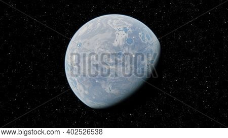Planets And Galaxy, Science Fiction Illustration. Beauty Of Deep Space. Billions Of Galaxy In The Un