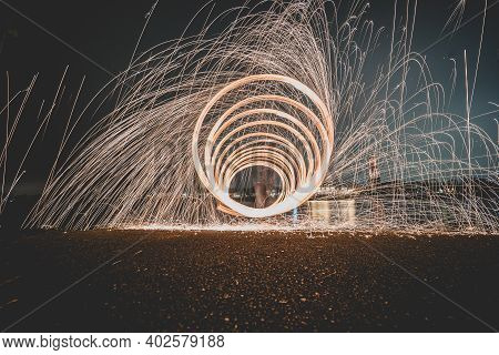 Steel Wool Photography Involves Setting Light To Steel Wool And Then Spinning It In The Air To Creat