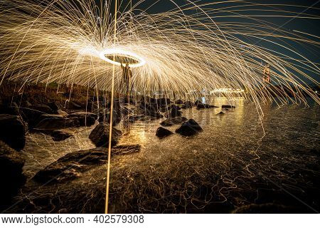 Steel Wool Photography Involves Setting Light To Steel Wool And Then Spinning It In The Air To Creat