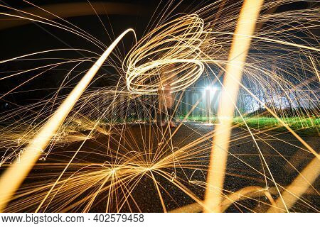 Steel Wool Photography Involves Setting Light To Steel Wool And Then Spinning It In The Air To Creat
