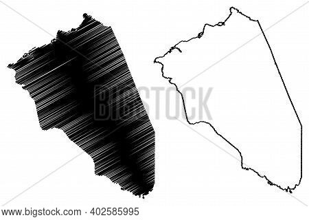 Burlington County, New Jersey (u.s. County, United States Of America, Usa, U.s., Us) Map Vector Illu
