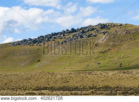 Boulders at Castle Hill. This area is well known to climbers and people liking bouldering. Kura Tawhiti - as it is called by native Maori. Canterbury, New Zealand