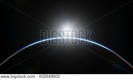 Planets And Galaxy, Science Fiction Illustration. Beauty Of Deep Space. Billions Of Galaxy In The Un