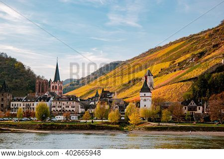 Travel In Germany - River Cruises In Rhein River, Beautiful Medieval Town And Wine Fields. Germany K