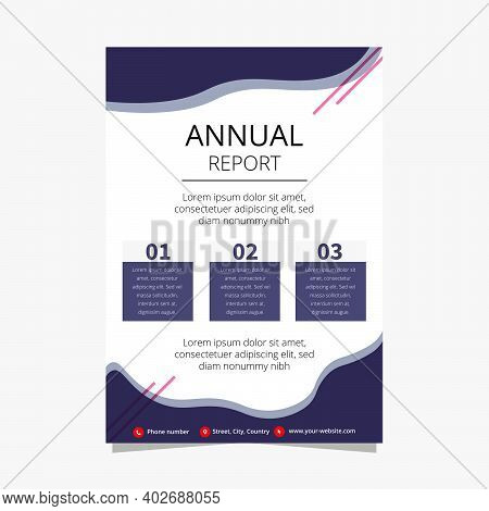 Simple Business Anual Report Template Blue Design