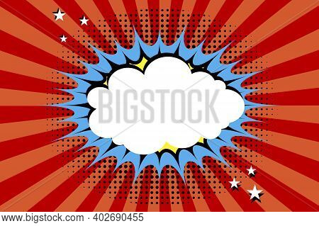 Bubble Blast. Cartoon Cover Book. Comic Boom. Bubble Explosion. Stock Image. Eps 10.