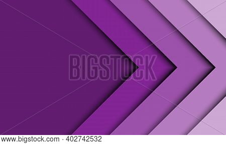 Abstract Purple 3D Arrow Line Overlapping Background.