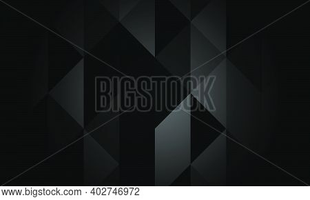 Abstract Black And Gray Triangles In Seamless Pattern.