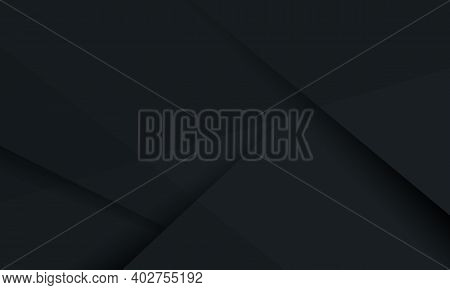 Dark Background Black Hi-tech Polygonal With Shadow. Modern Design For Your Brochure, Poster, Banner