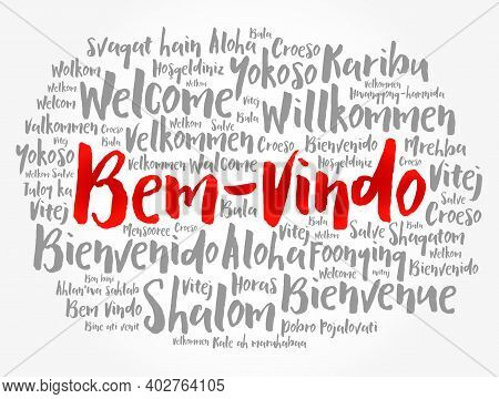 Bem-vindo (welcome In Portuguese) Word Cloud In Different Languages