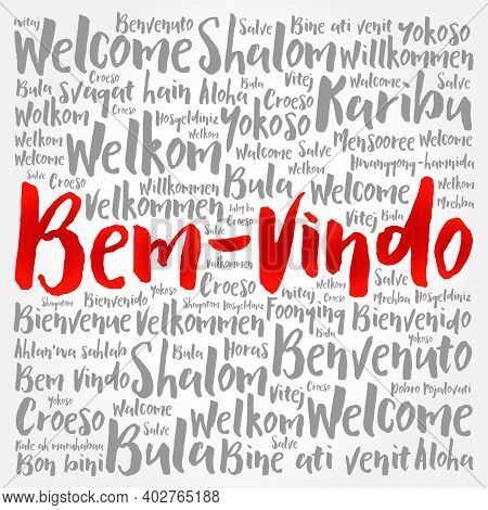 Bem-vindo (welcome In Portuguese) Word Cloud In Different Languages