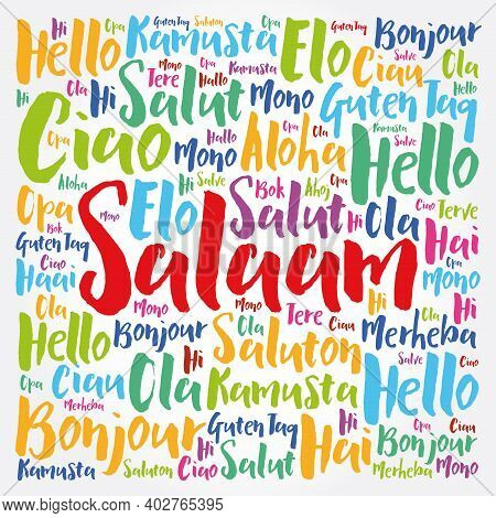 Salaam (hello Greeting In Persian,farsi) Word Cloud In Different Languages Of The World