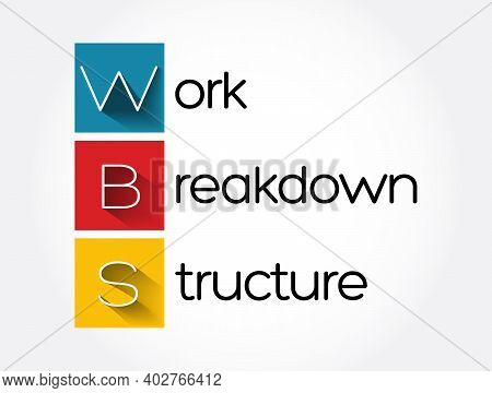Wbs - Work Breakdown Structure Acronym, Business Concept Background