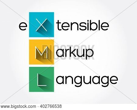 Xml - Extensible Markup Language Acronym, Technology Concept Background