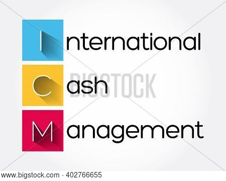 Icm - International Cash Management Acronym, Business Concept Background