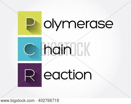 Pcr - Polymerase Chain Reaction, Acronym, Medical Concept Background