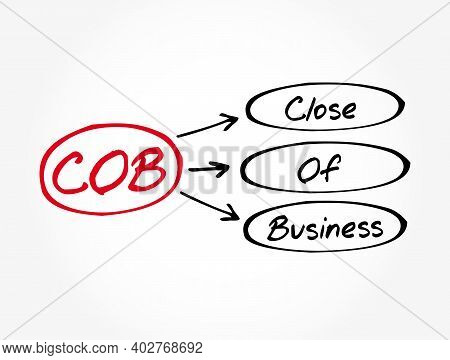 Cob - Close Of Business Acronym, Concept Background