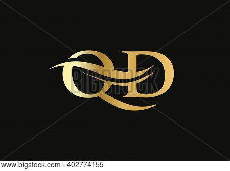 Initial Monogram Letter Qd Logo Design Vector. Qd Letter Logo Design With Modern Trendy
