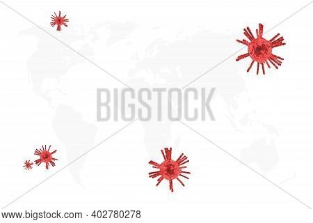3d Virus. Vector Illustration Graphic Corona Virus Outbreak Is Spreading Rapidly Throughout The Worl
