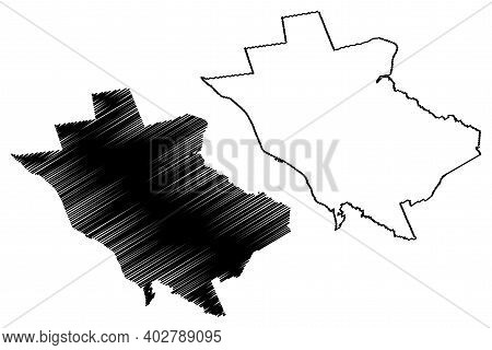 Mercer County, New Jersey (u.s. County, United States Of America, Usa, U.s., Us) Map Vector Illustra