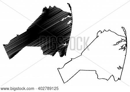 Monmouth County, New Jersey (u.s. County, United States Of America, Usa, U.s., Us) Map Vector Illust