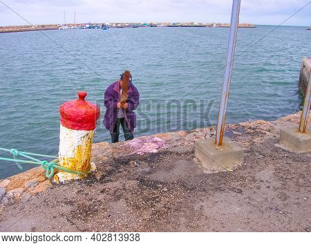 The Local People At Port Of Djerba In Tunisia