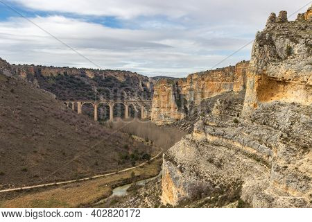 View Of Gorges Of Riaza In Segovia (spain)
