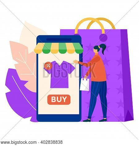 Online Clothes Shopping Mobile Phone Application, Remote Internet Smartphone App For Buy Garment Fla