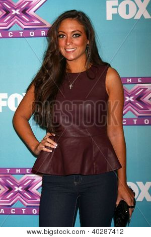 LOS ANGELES - DEC 19: Sammi 'Sweetheart' Giancola på 'X Factor' sæsonfinale forestillinger sho
