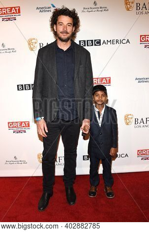 LOS ANGELES - JAN 07:  Garth Davis and Sunny Pawar arrives for  2017 BAFTA Tea Party on January 07, 2017 in Beverly Hills, CA