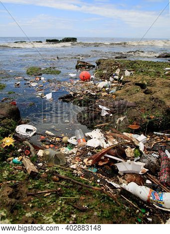 Garbage At Sea In Salvador