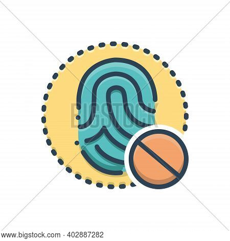 Color Illustration Icon For Access-denited Access Denited  Restricted Forbidden