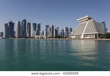 Skyline af Doha-Downtown