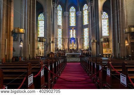 8 November 2020 Istanbul / Turkey Sent Antuan Catholic Church And Structure