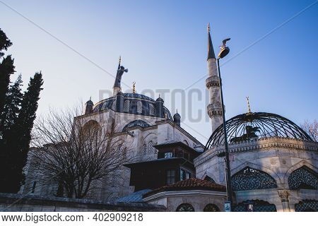 Istanbul / Turkey January 5, 2021 Üsküdar Vâlide-İ Cedid Mosque