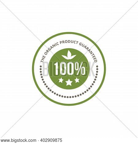 Green Quality Badge For Organic Products A Vector Illustration.