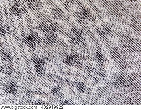 Seamy Side Of Knitted Spotted Fabric, Texture Background