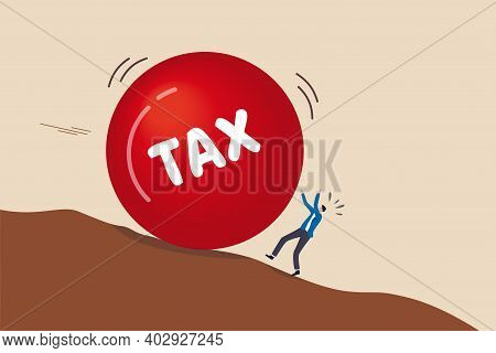 Tax Payment Deadline Mistake Or No Financial Planning For Tax Exempt Investment Concept, Big Heavy T