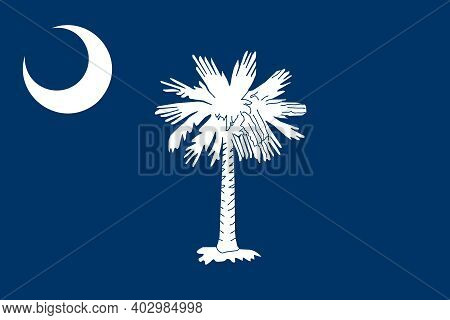 Official Large Flat Flag Of South Carolina Horizontal