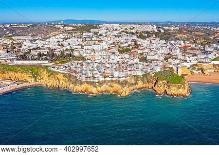 Aerial from Albufeira in the Algarve Portugal